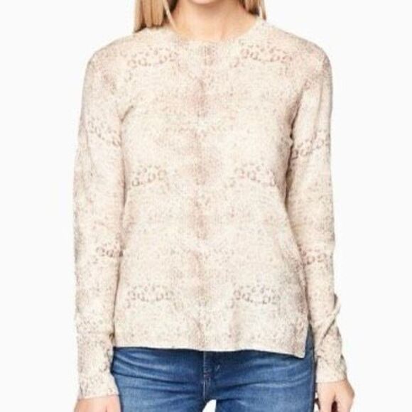 Brochu Walker The Arianne Wool/Cashmere Blend Animal Print Sweater | Size Small - Picture 1 of 7